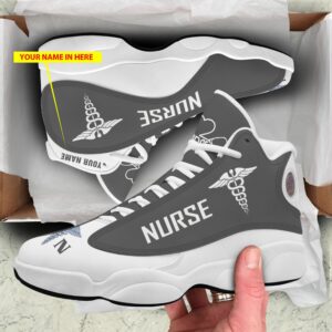 Personalized Nurse Caduceus Custom Air Jordan 13 Shoes