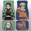 Naruto And Tanjiro Car Floor Mats Custom Naruto Demon Slayer Anime Car Accessories