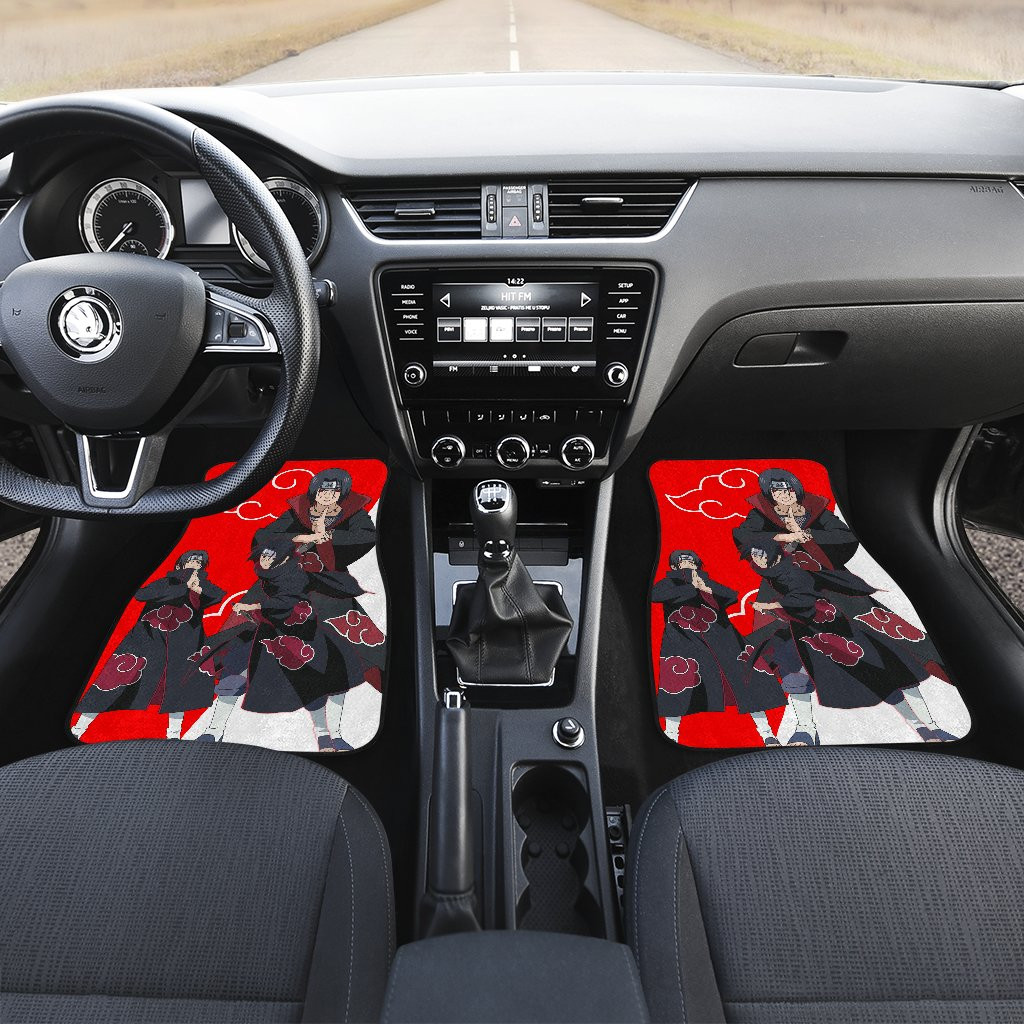 Naruto-Anime-Itachi-Ninjutsu-Akatsuki-Cloud-Red-And-White-Car-Floor-Mats-1