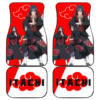Naruto Anime Itachi Ninjutsu Akatsuki Cloud Red And White Car Floor Mats