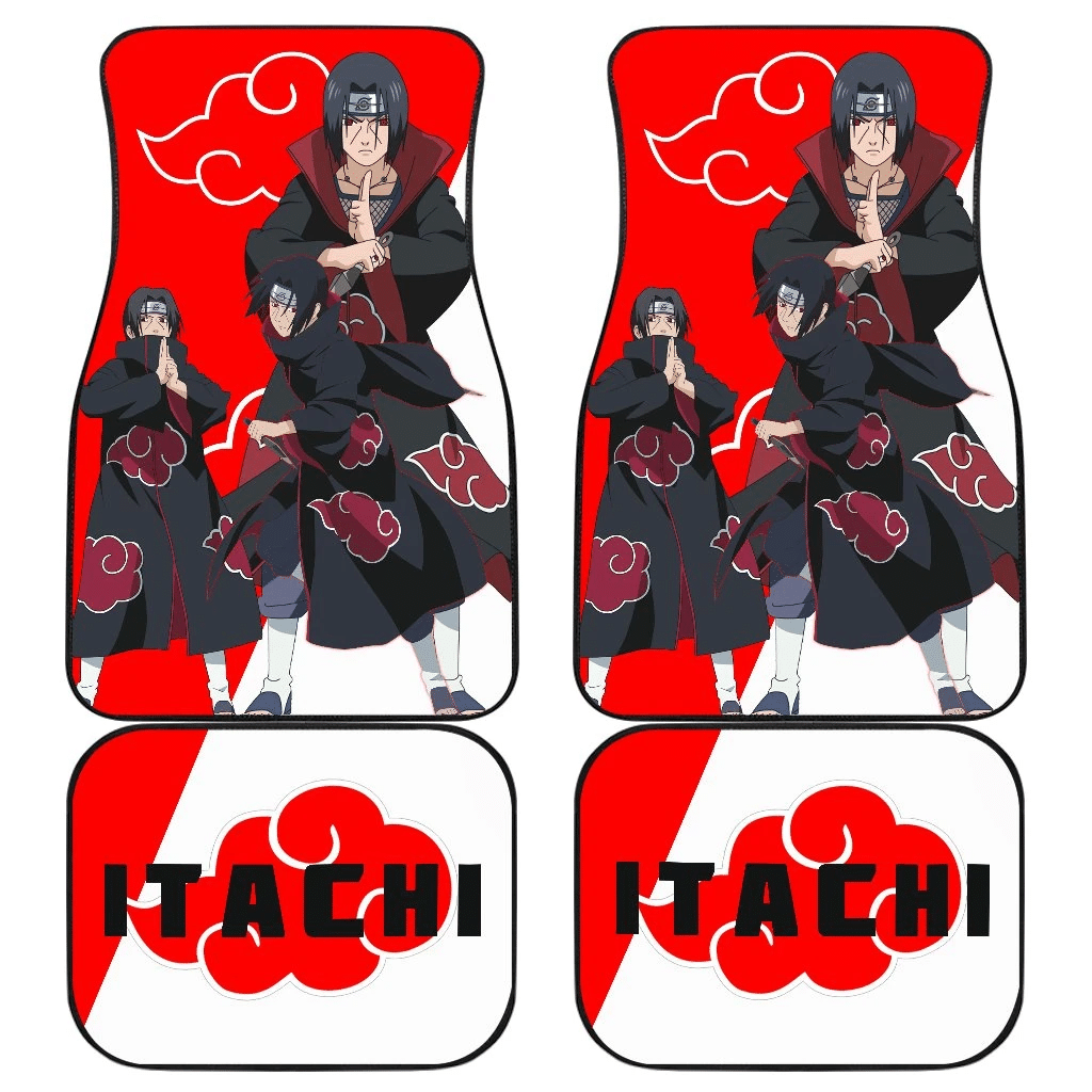 Naruto Anime Itachi Ninjutsu Akatsuki Cloud Red And White Car Floor Mats Naruto Anime Itachi Ninjutsu Akatsuki Cloud Red And White Car Floor Mats