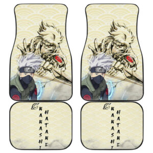Naruto Anime Kakasi Hatake Chidori Power Black Painting Artwork Car Floor Mats