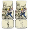 Naruto Anime Minato Namikaze Using Kunai Black Painting Artwork Car Floor Mats