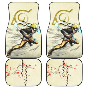 Naruto Anime Naruto Rasengan Power Vintage Background Car Floor Mats