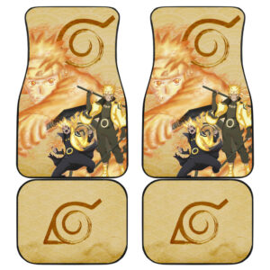 Naruto Anime Naruto Six Paths Sage Mode Orange Theme Car Floor Mats