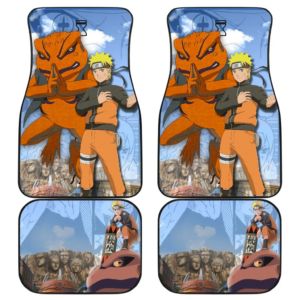 Naruto Anime Naruto With Gamakichi Sage Eyes In Leaf Village Car Floor Mats