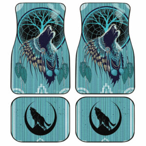 Native American Wolf Dream Catcher Car Floor Mats