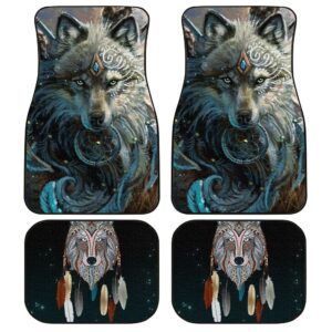 Native American Wolf Dreamcatcher Car Floor Mats Gifts Idea