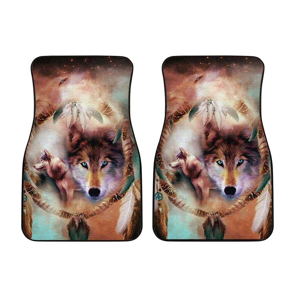 Native-American-Wolf-Dreamcatcher-Custom-Car-Floor-Mats-Accessories-1