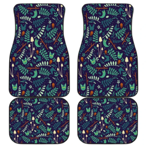 Night Leaf Symbols Pattern Car Floor Mats 191028