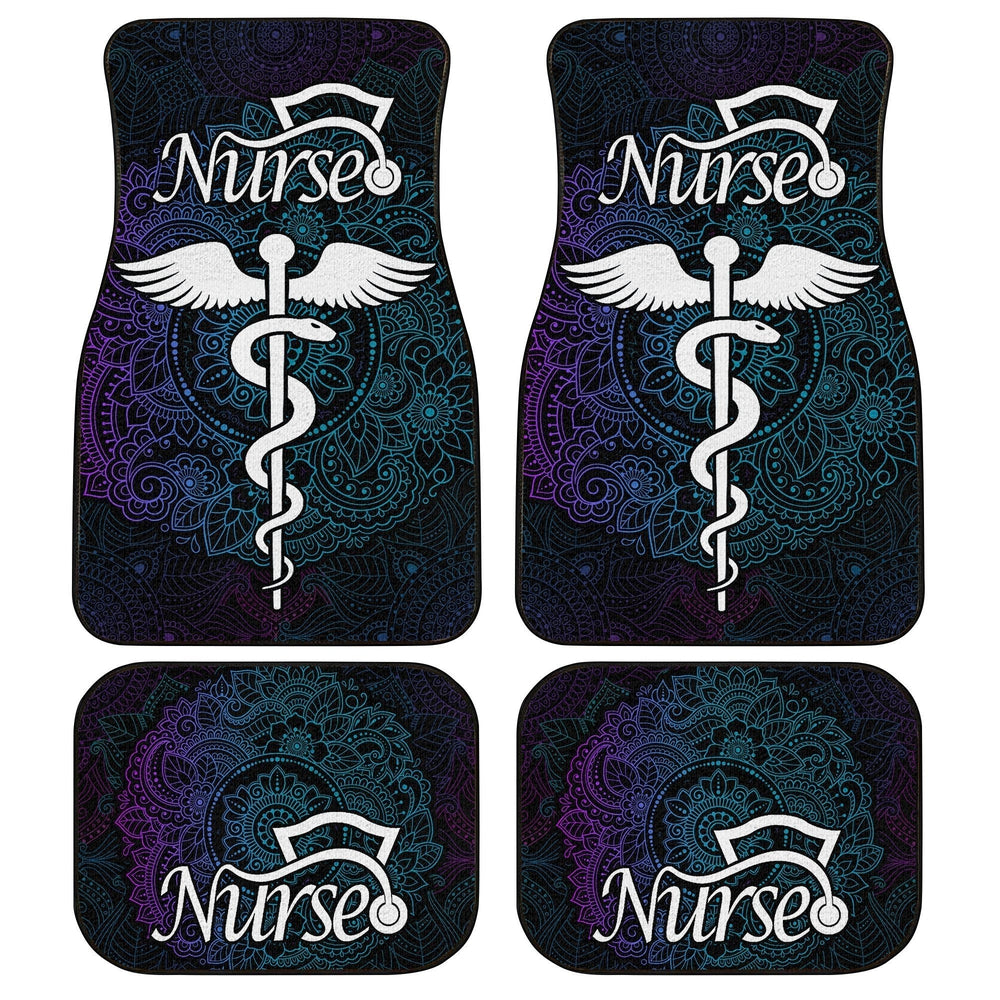 Nurse Car Floor Mats Custom Mandala Car Accessories Gifts Idea Nurse Car Floor Mats Custom Mandala Car Accessories Gifts Idea