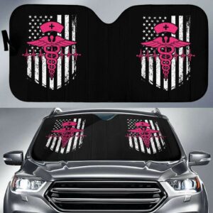 Nurse Flag Pink Symbol Car Sun Shades Amazing Gift T052020