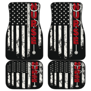 Nurse Symbol American Flag Art Car Floor Mats T041820