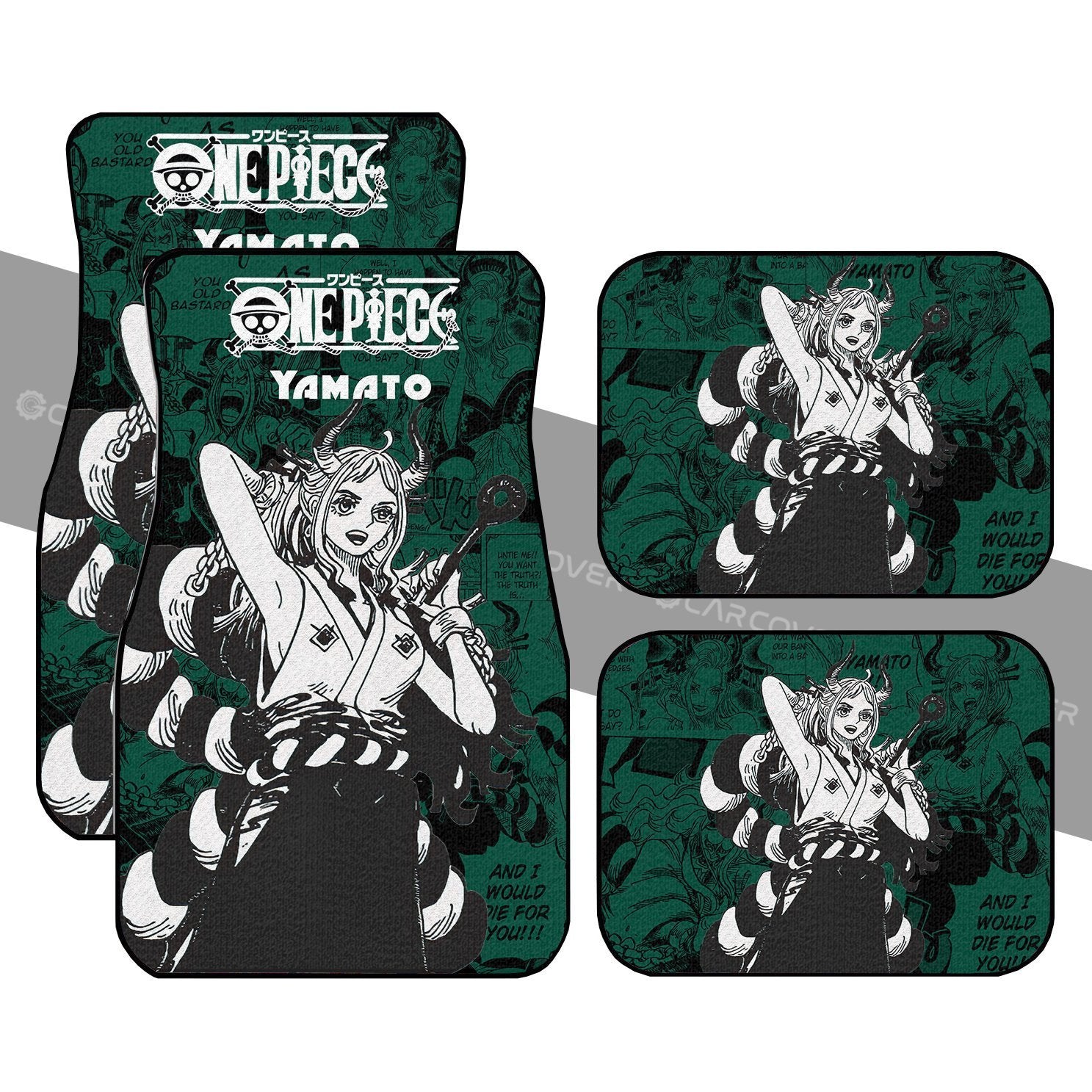 One Piece Yamato Car Floor Mats Custom Anime Mix Manga Car Interior Accessories One Piece Yamato Car Floor Mats Custom Anime Mix Manga Car Interior Accessories