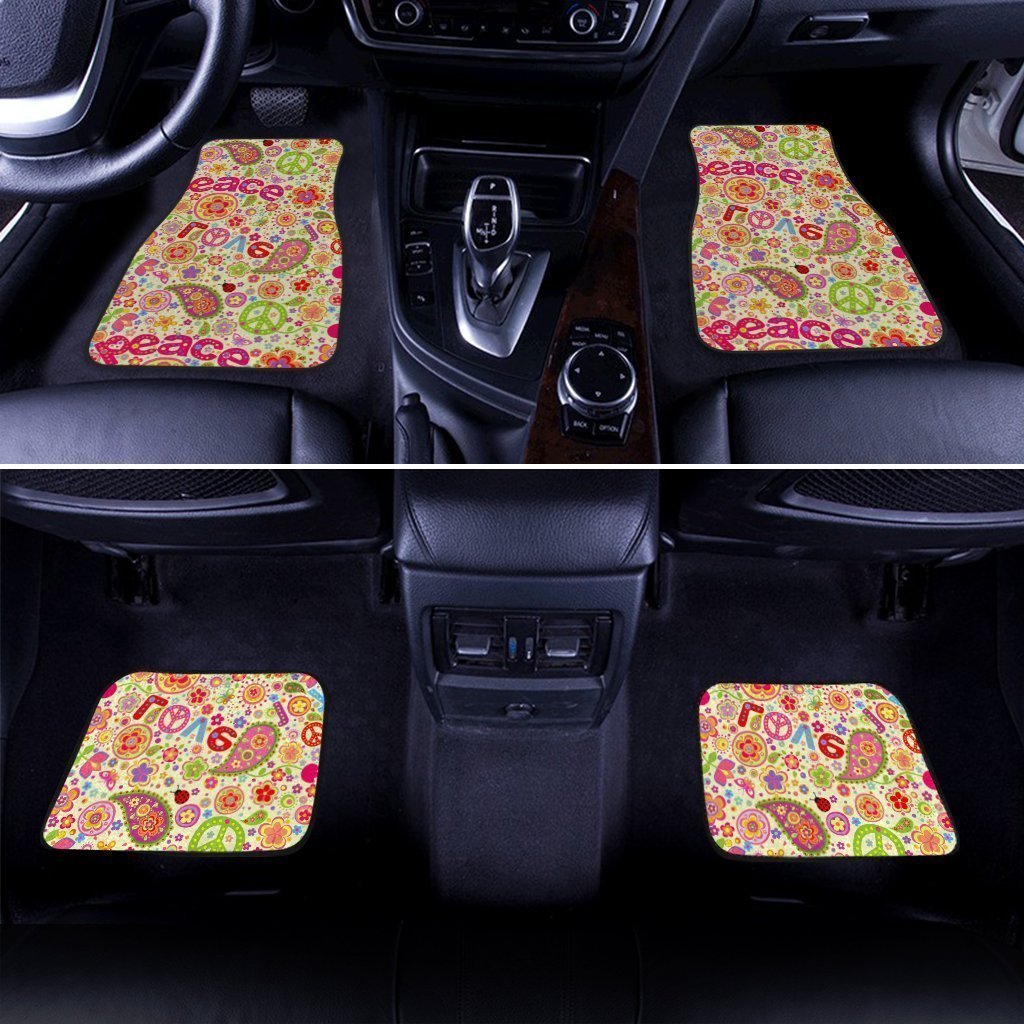 Peace-Car-Floor-Mats-Custom-Lovely-Flower-Peace-Accessories-For-Car-1