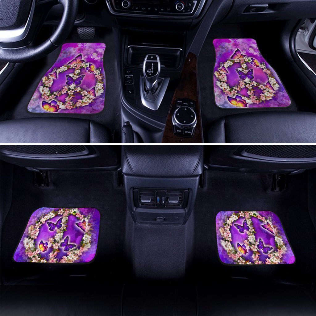 Peace-Sign-Car-Floor-Mats-Custom-Flower-Butterfly-Car-Accessories-Gifts-Idea-1