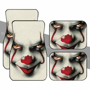 Pennywise Car Floor Mats Custom IT Clown Face Car Accessories Horror Halloween Decorations
