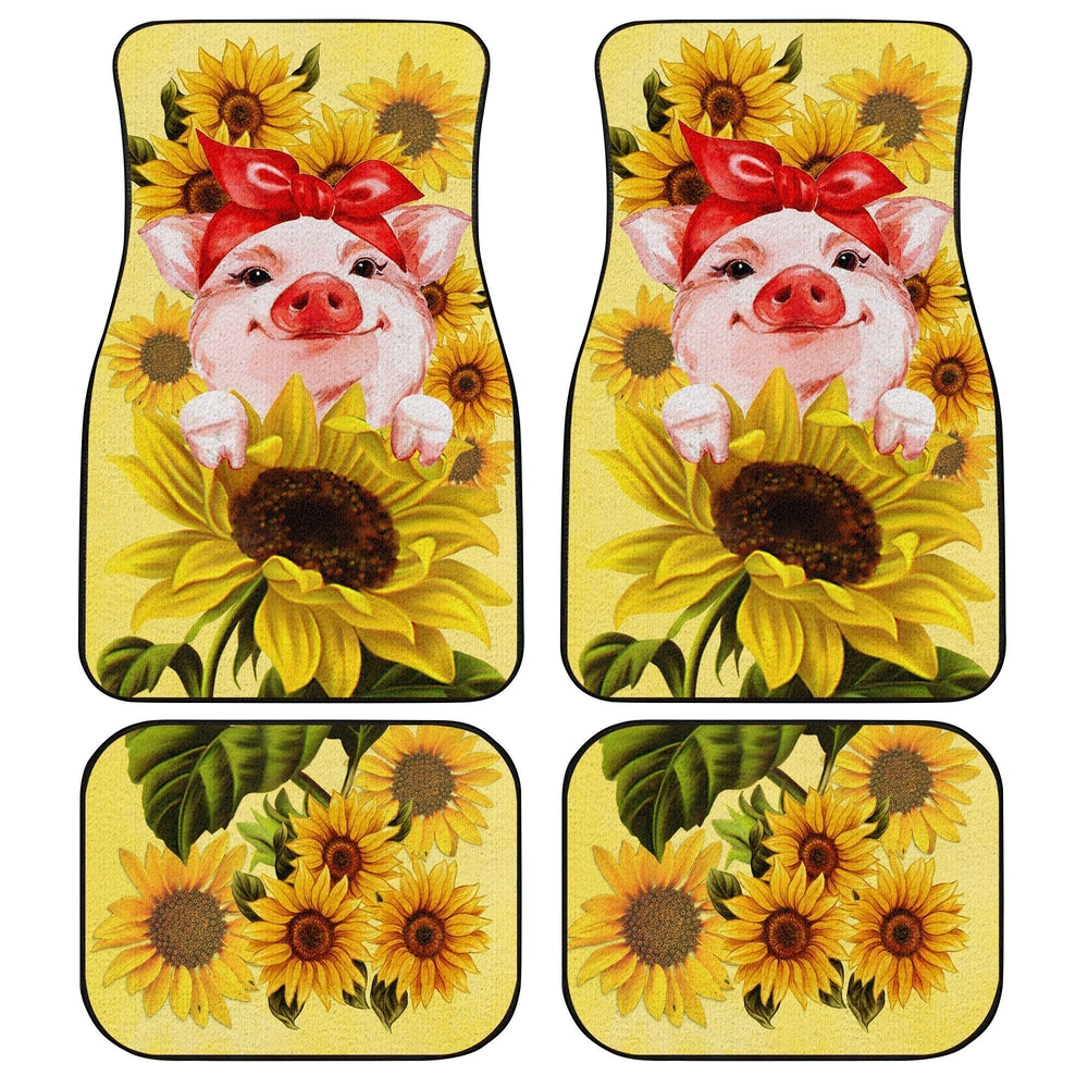 Pig Sunflower Custom Car Floor Mats Pig Sunflower Custom Car Floor Mats