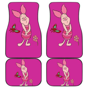 Piglet & Butterfly Funny Cute Cartoon Car Floor Mats 191029