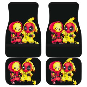 Pikachu Deadpool Front And Back Car Mats