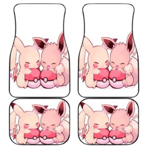 Pikachu Evee Front And Back Car Mats