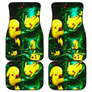 Pikachu Front And Back Car Mats 1