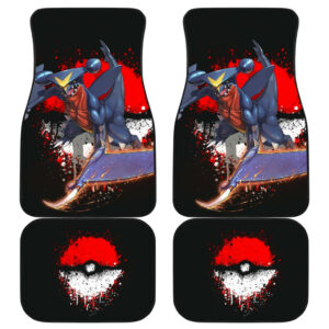 Pokemon Anime Car Floor Mats Garchomp Fighting With Super Strength Broken Poke Ball Car Mats