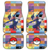 Pokemon Anime Car Floor Mats Greninja Frog On Colorful Minimal Pokemon Background Car Mats