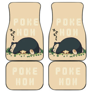 Pokemon Anime Car Floor Mats Snorlax Sleeping On Tiny Pikachu  Car Mats