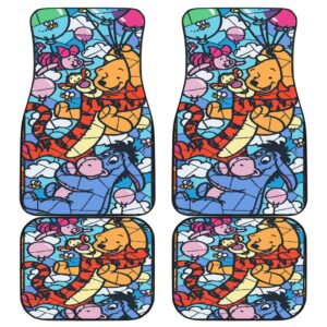 Pooh And Friends Front And Back Car Mats