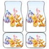 Pooh And Friends Funny Friendship in White theme Car Floor Mats 191030