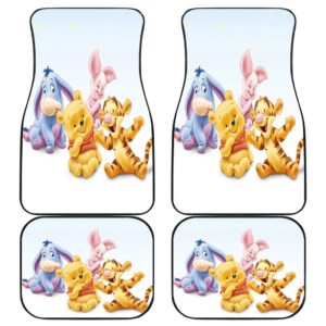 Pooh And Friends Funny Friendship in White theme Car Floor Mats 191030