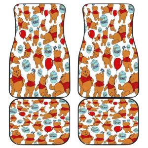 Pooh Custom Shades Symbols in White theme Car Floor Mats 191030
