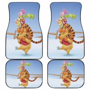 Pooh Friends Playing in Winter Car Floor Mats 191030