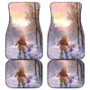 Pooh & Winnie Playing In Winter Car Floor Mats