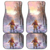 Pooh & Winnie Playing in Winter Car Floor Mats 191030