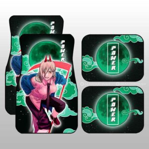 Power Car Floor Mats Custom Chainsaw Man Anime Gifts Idea For Fans