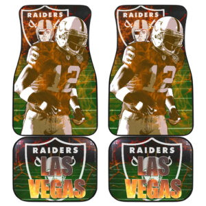 Raiders American Football Las Vegas Player  Fire Bursting Rugby Yard Car Floor Mats