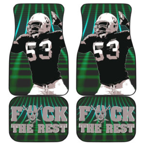 Raiders American Football Las Vegas Player  Silhouette Flaming Rugby F The Rest Car Floor Mats