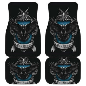 Ravenclaw 3D Logo in Black theme Car Floor Mats 191030