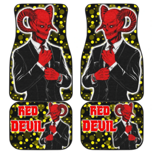 Red Devil Wearing Suit Car Floor Mats