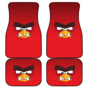 Red Of Angry Bird Face Car Floor Mats