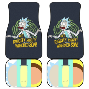 Rick & Morty Car Floor Mats – Rick And Morty Get Riggity Wrecked Son Minimal Car Mats UBC022619