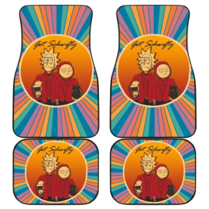 Rick Morty Get Schwifty Retrowave Rick And Morty Car Floor Mats UBC041907