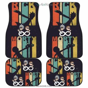 Rick Morty Silhouette Infinity Vintage Rick And Morty Car Floor Mats UBC041903