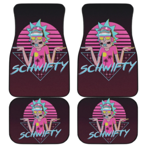 Rick Sanchez Rick and Morty TV Show Retrowave Cartoon Car Floor Mats UBC022626