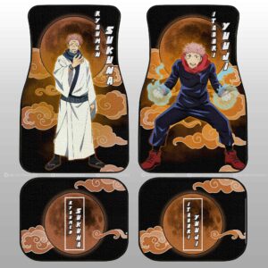 Ryoumen Sukuna And Yuuji Itadori Car Floor Mats Custom Jujutsu Kaisen Anime Car Interior Accessories