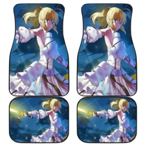 Saber Fate White Warrior Excalibur Sword Fate/Stay Night Car Floor Mats UBC040710