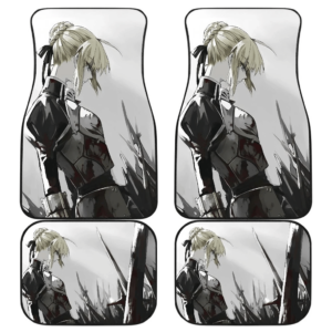 Saber In Last Battle Black And White Fate/Stay Night Car Floor Mats UBC040613