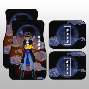 Sabo Car Floor Mats Custom Gifts Idea For One Piece Anime Fans